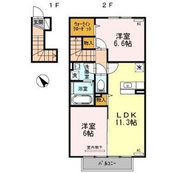 D-room加納B棟の物件間取画像